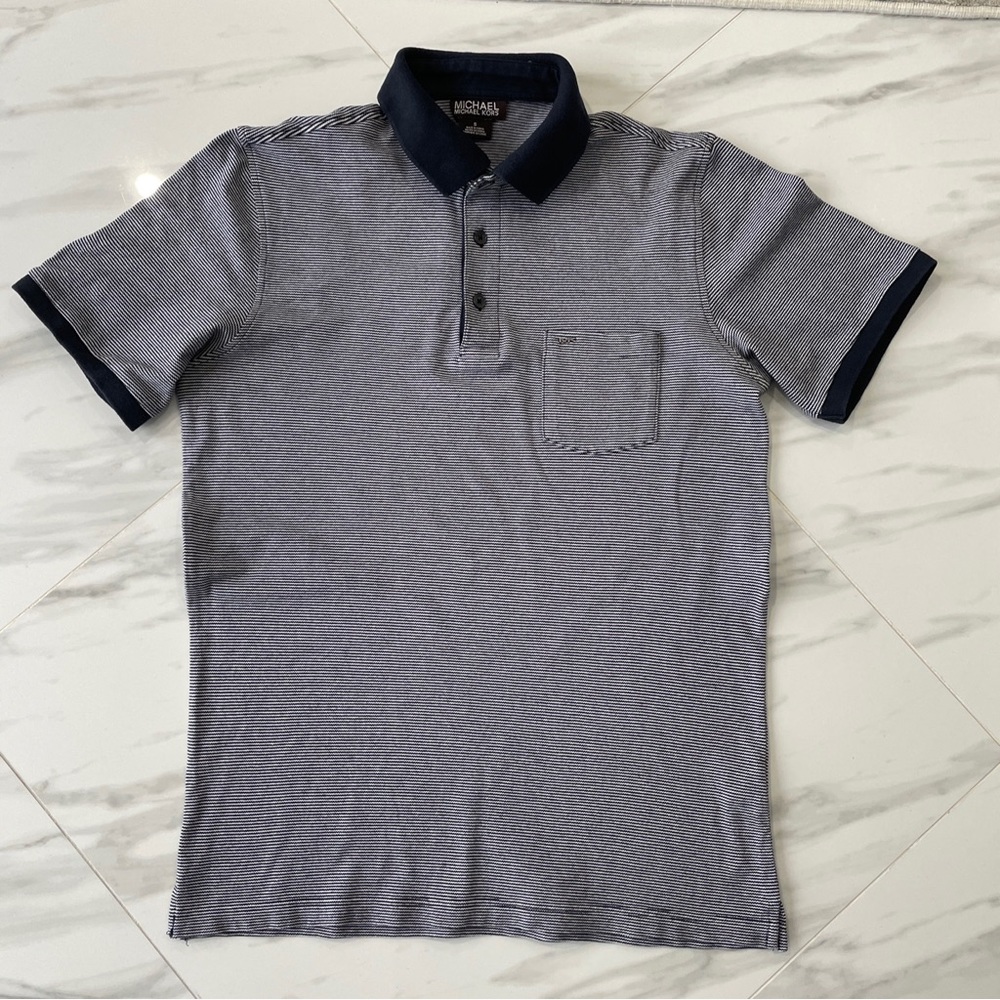 MICHAEL KORS Mens Short Sleeve Casual 3 Buttons Polo Shirt Size Small